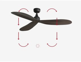 FARO 34301 - Stropný ventilátor PALMA hnedá pr. 129 cm IP44 + diaľkové ovládanie