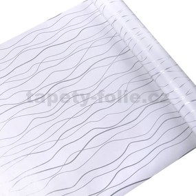 Samolepiace tapety 45 cm x 10 m IMPOL TRADE 9032 strieborné vlnovky Samolepiace tapety