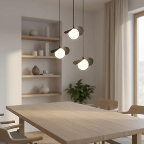 Závesný luster RITUAL na lanku 3xG9/8W/230V čierny