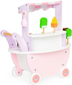 Drevený zmrzlinový stánok s príslušenstvom