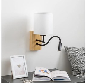Brilagi - LED Nástenná lampa NUBILA WOOD 1xE27/25W/230V + LED/3W dub/biela
