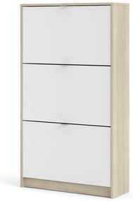 Výklopná skrinka na topánky v dekore duba v bielo-prírodnej farbe Shoes - Tvilum