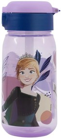 Plastová fľaša na pitie so slamkou a viečkom Ľadové kráľovstvo - Frozen - 510 ml