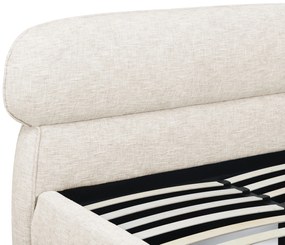 Dvoulůžková čalouněná postel Avola 160x200 s úložným prostorem béžová