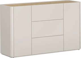 Komoda Elivo 150 cm so zásuvkami - kašmír / olejovaný dub