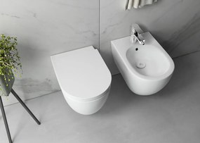 Isvea Isvea, INFINITY závesná WC misa, Rimless, 36,5x53cm, matná biela, 10NF02005-2L