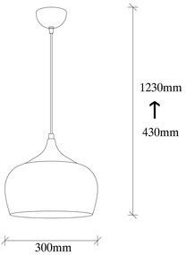 Závesné svietidlo v zlatej farbe s kovovým tienidlom ø 30 cm Berceste – Opviq lights