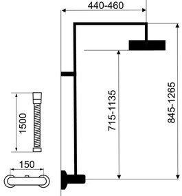 Novaservis - Sprchová sada s termostatickou batériou METALIA ECO lesklý chróm