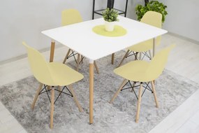 Set jedálenských stoličiek OSAKA krémové (hnedé nohy) 4ks