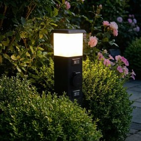 Brilagi - Vonkajšie svietidlo so 2 zásuvkami SCHUKO 1xE14/15W/230V IP44 čierne