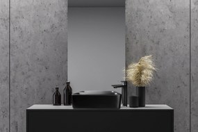 Invena Nyks, umývadlo na dosku 485x375x135 mm, čierna matná, INV-CE-11-005-C