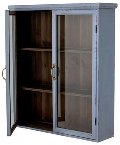 Modrá závesná vitrína z jedľového dreva 81x91 cm Hazem – Bloomingville