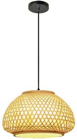 Toolight Natural, závesné stropné svietidlo 1xE27 APP1649-1CP, prírodná hnedá, OSW-05116