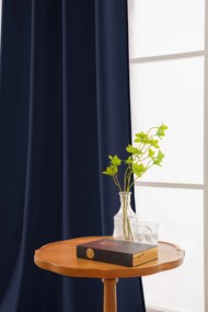 Záves OXFORD LIGHT 140x250 cm, tmavomodrý Zavesenie: Riasiaca páska
