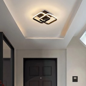 Toolight Toolight, LED stropné svietidlo 23x23cm, 22W, 3000K, LHJ074-C, čierna matná, OSW-50034