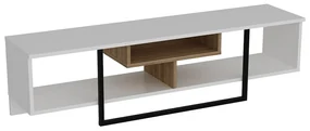 Biely TV stolík v dekore duba 149x40 cm Asal - Kalune Design