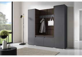 Predsieňová stena AMI 31 Bez zrkadla Grafit Tmavo hnedá