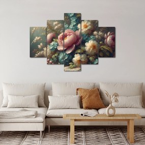Obraz - Zátišie s kvetmi - maľba (150x105 cm)