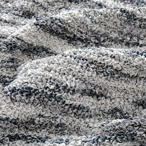 Bielastické poťahy OCEANO NOVÉ šedo-modré rohová sedačka (š. 350 - 530 cm)