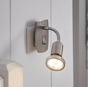 Eglo 902366 - Zásuvkové LED svietidlo MINI 1xGU10/2,8W/230V matný chróm