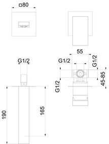 Podomietková umývadlová batéria v lesklej striebornej farbe (1 výstup) Latus – Sapho