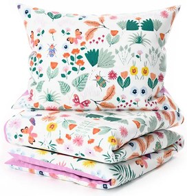 Krepové obliečky do postieľky Renforcé LUNETTA ružové Rozmer obliečky: 45 x 65 cm | 90 x 140 cm