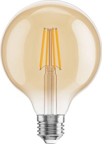 Mexen Vintis, LED žiarovka E27, G95, 6W, Teplá - 2700K, 600 lm, jantárová - L157-E27-0627-50
