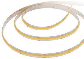 SOLIGHT COB LED pásik, sada s adaptérom, vypínač, 5m, 8W/m, 800lm/m, teplá biela