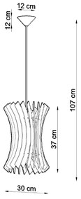 ORIANA Závesné svetlo, drevo SL.0642 - Sollux