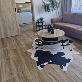 Obsession, Kusový koberec Toledo 190 black white, 155x190 tvar kožušiny, čiernobiela, chodba / predsieň