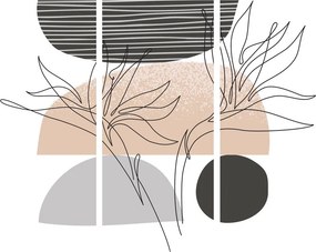 Obraz - Line art kvety N⁰2 (150x105 cm)