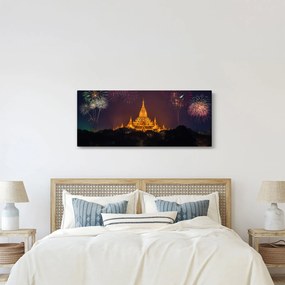 Obraz ohňostroja v Ázii (120x50 cm)