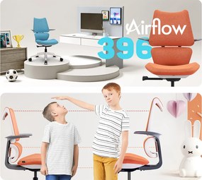 Ergonomická detská stolička MOSH Airflow 396 – sivá