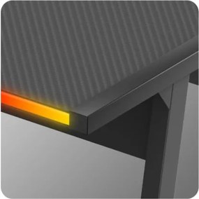 Herný rohový stôl Hero 6.0 RGB čierny