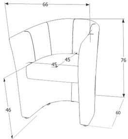 Křeslo TM-1 eko kůže krémové