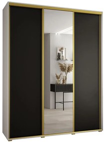 Skriňa 45 Canaris 3 190 biela/čierna/gold