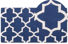 Bavlnený koberec 80 x 150 cm modrý SILVAN Beliani