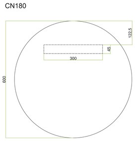 Mereo Mereo, Zrkadlo okrúhle pr. 60 cm, MER-CN180