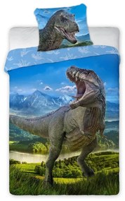 Obliečky bavlnené Deluxe 3D 200x140cm+90x70cm Dinosaurus T-Rex Faro