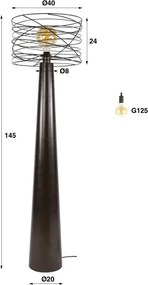 Stojaca lampa 79-69 Curl 1L  - Komfort-nábytok