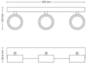 Philips - LED Bodové svietidlo BRACIA 3xLED/5,5W/230V biela