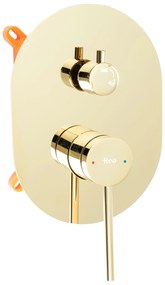 Rea Oval, podomietková sprchová sada + BOX, zlatá lesklá, REA-P8466