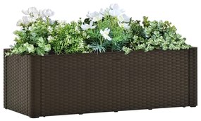 Samozavlažovací vyvýšený záhradný záhon kávový 100x43x33 cm