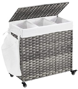 Kôš na bielizeň Laun 140 l sivý