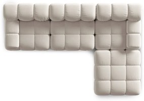 Béžová zamatová modulárna rohová pohovka (variabilná) Bellis – Micadoni