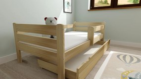 Detská posteľ EDITA z masívu borovice - 200x90 cm - prírodná