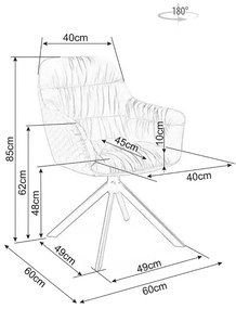 DIZAJNOVÁ OTOČNÁ STOLIČKA MISHEL BLUVEL 14