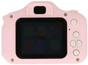 Dětský digitální fotoaparát se silikonovým obalem v podobě kočičky - růžový