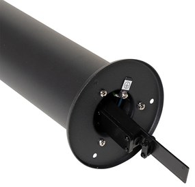 Vonkajšia stojaca lampa čierna s dymovým tienidlom 50 cm - Odense