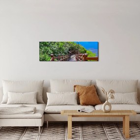 Obraz - Panoráma (s hodinami) (90x30 cm)